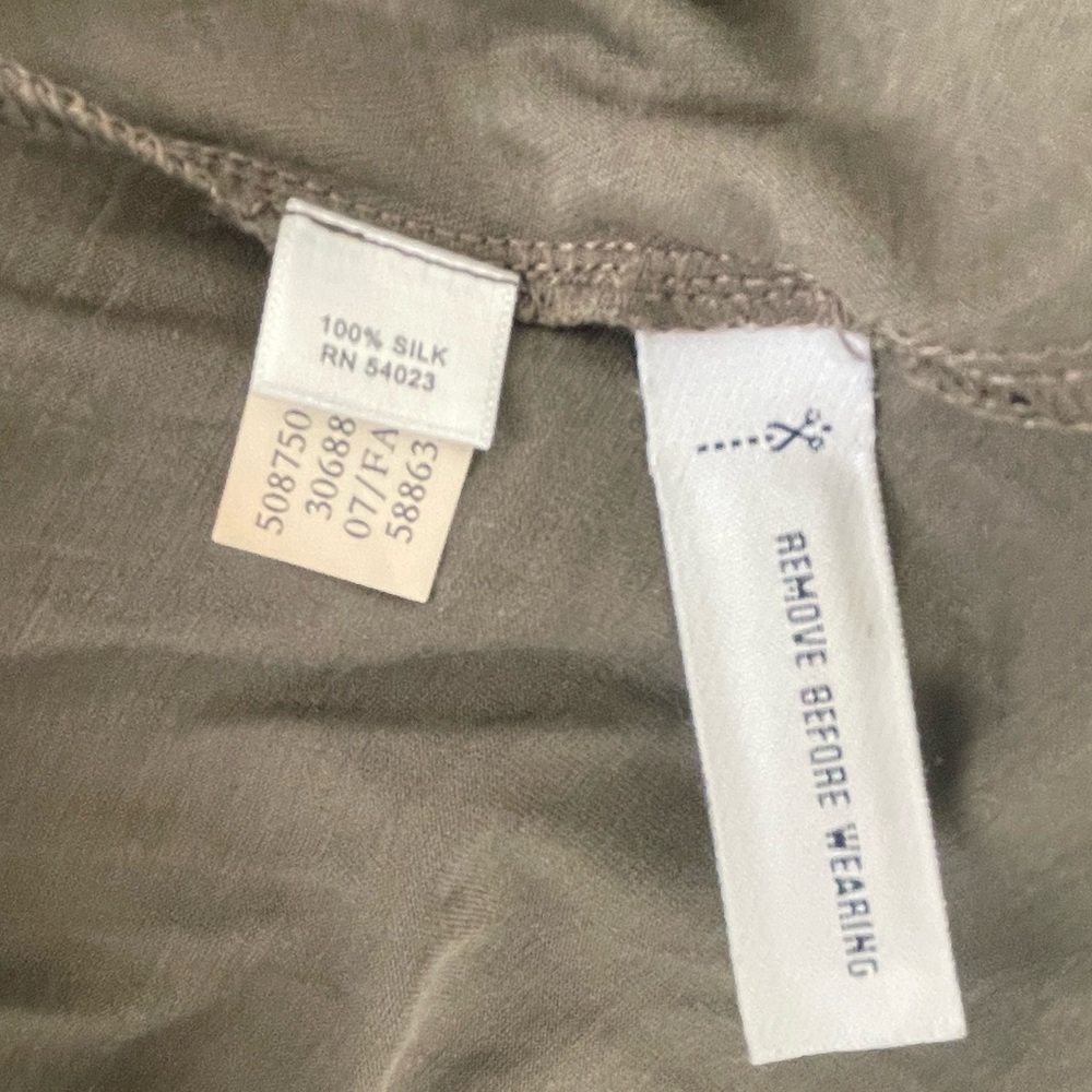 Banana Republic Green Wrap Pleated Midi Dress Silk - Picture 4 of 5
